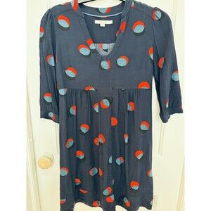 EUC Women's Beautiful BODEN Mollie Tunic‎ Dress Navy Eclipse Size 6L